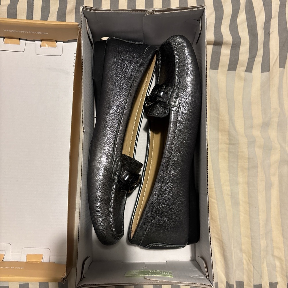 Michael Kors Metallic Leather Loafers